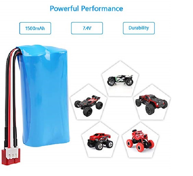 7.4v锂电池 1500mAh 按摩器发热鞋垫照明灯具发热手套