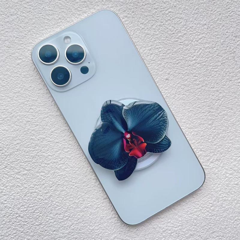 ins オーキッドアクリル接着剤磁気携帯電話ホルダーデスクトップ折りたたみポータブルオーキッド磁気携帯電話ホルダー|undefined