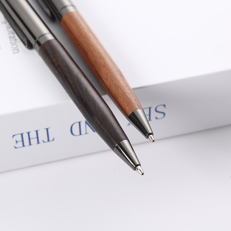 Impresión de bolígrafo de firma comercial de madera de alta calidad bolígrafo de madera de pera de metal bolígrafo de logotipo