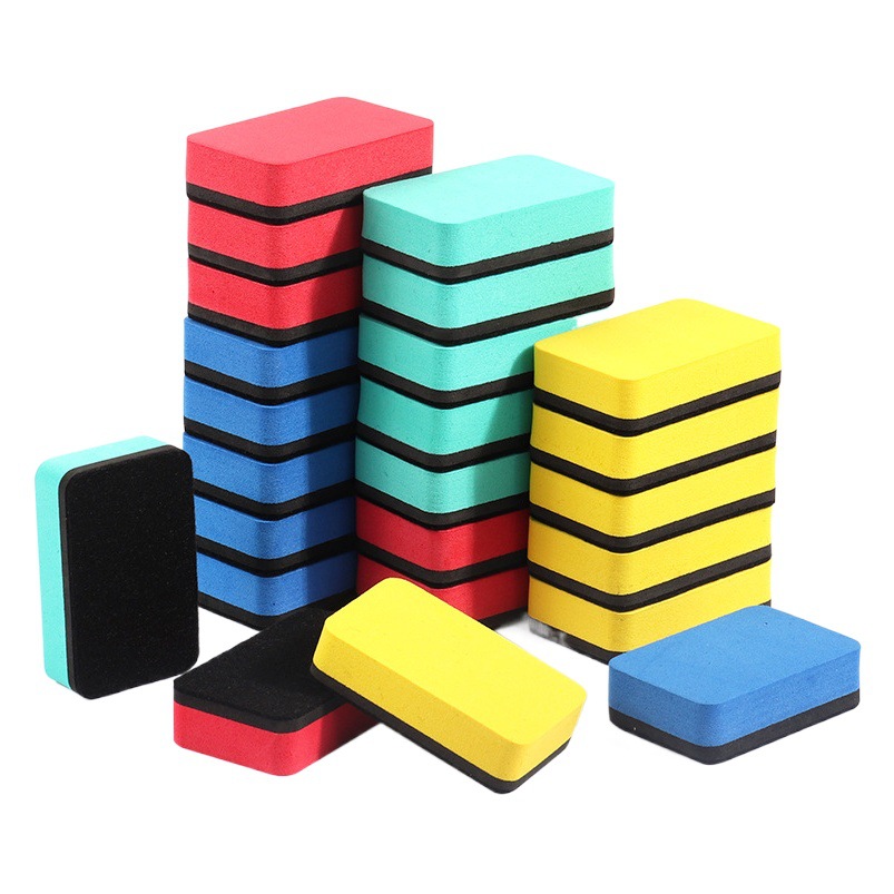 Borrador de pizarra magnético de material nuevo EVA, rectangular, 7.3*4.4*2, de tela de fieltro para niños, suministro de fábrica