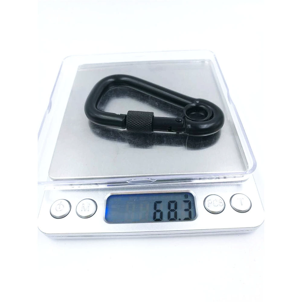 Outdoor equipment triangular galvanized bullet electrophoresis with screw and ring spring hook buckle mountain climbing safety chain buckle 8m