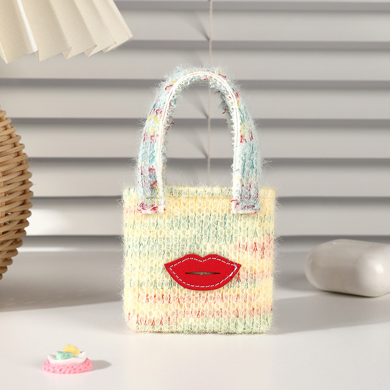 Bolso de almacenamiento de auriculares de felpa mini estilo explosivo de comercio exterior, modelo portátil para mujer, almacenamiento de cosméticos de alto valor