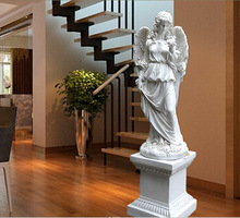 欧式女神人物雕塑天使摆件石膏艺术品婚庆路引道具家居花园装饰品