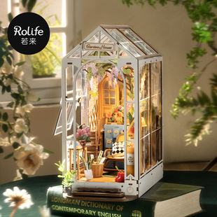 diy book house holiday flower house creative wooden 3d hand assembled gift  toy gift