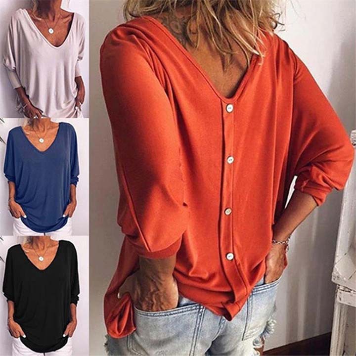 Women's solid color tops European and American factory wholesale…