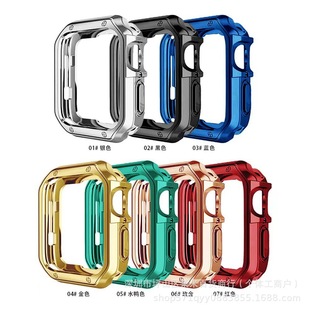 Suitable for Apple iWatch 7Th Generation Tpu Protective Soft Shell Apple Watch Electroplated Armor Anti-Fall Protective Shell