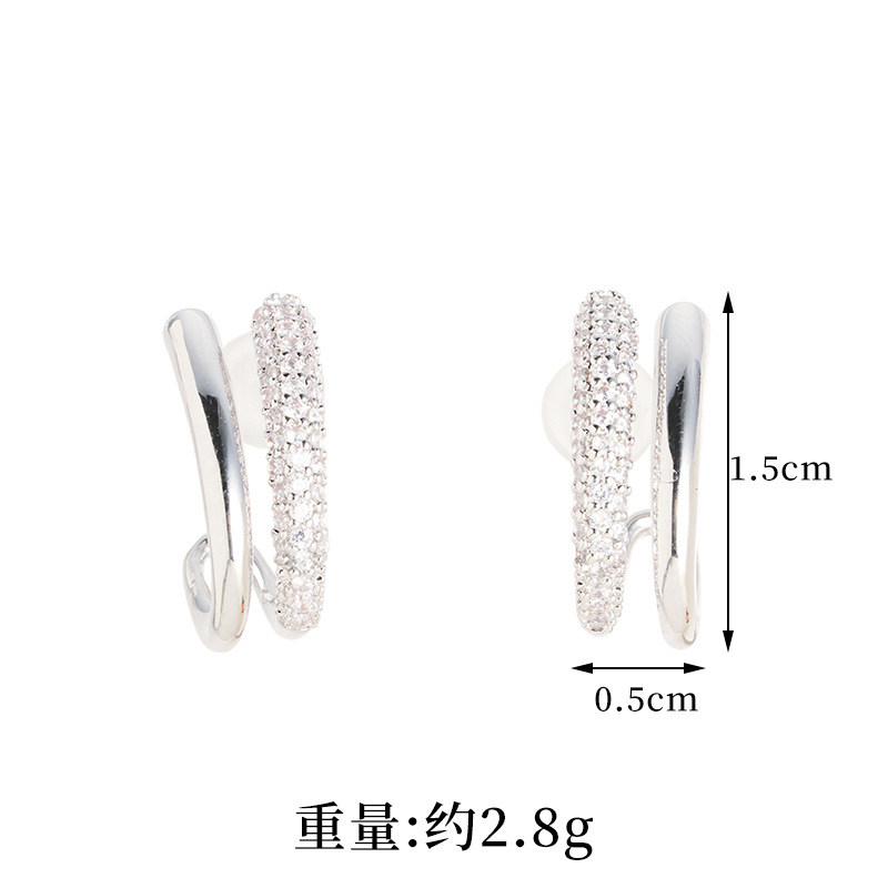 Nueva moda simple imitación de pernos de diamante ins aretes rojos en línea nicho temperamento ligero lujo fino fábrica de auriculares suministro directo
