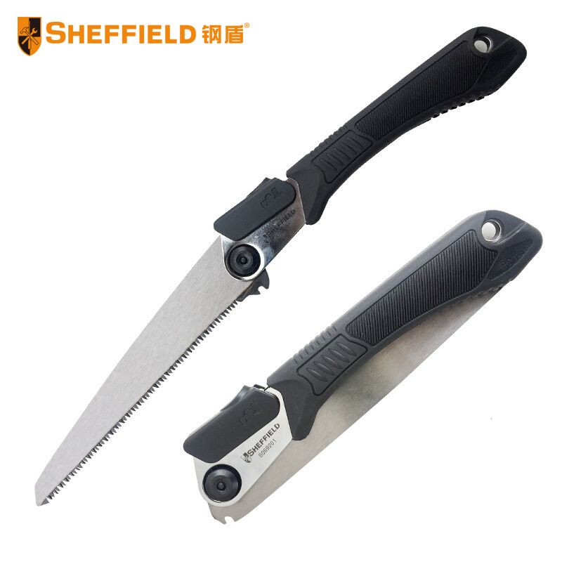 钢盾S069201 8寸折叠锯手锯木工锯三面磨齿园林伐木锯便携家用锯