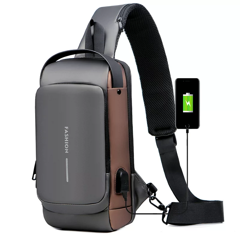 Chest bag, sports one-shoulder bag for leisure, universal shoulder bag, anti-theft, European style