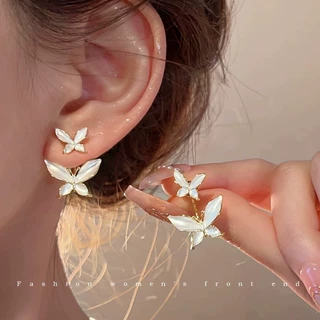 一款两戴~蝴蝶耳钉女小众设计高级感轻奢小巧耳环气质独特耳饰潮