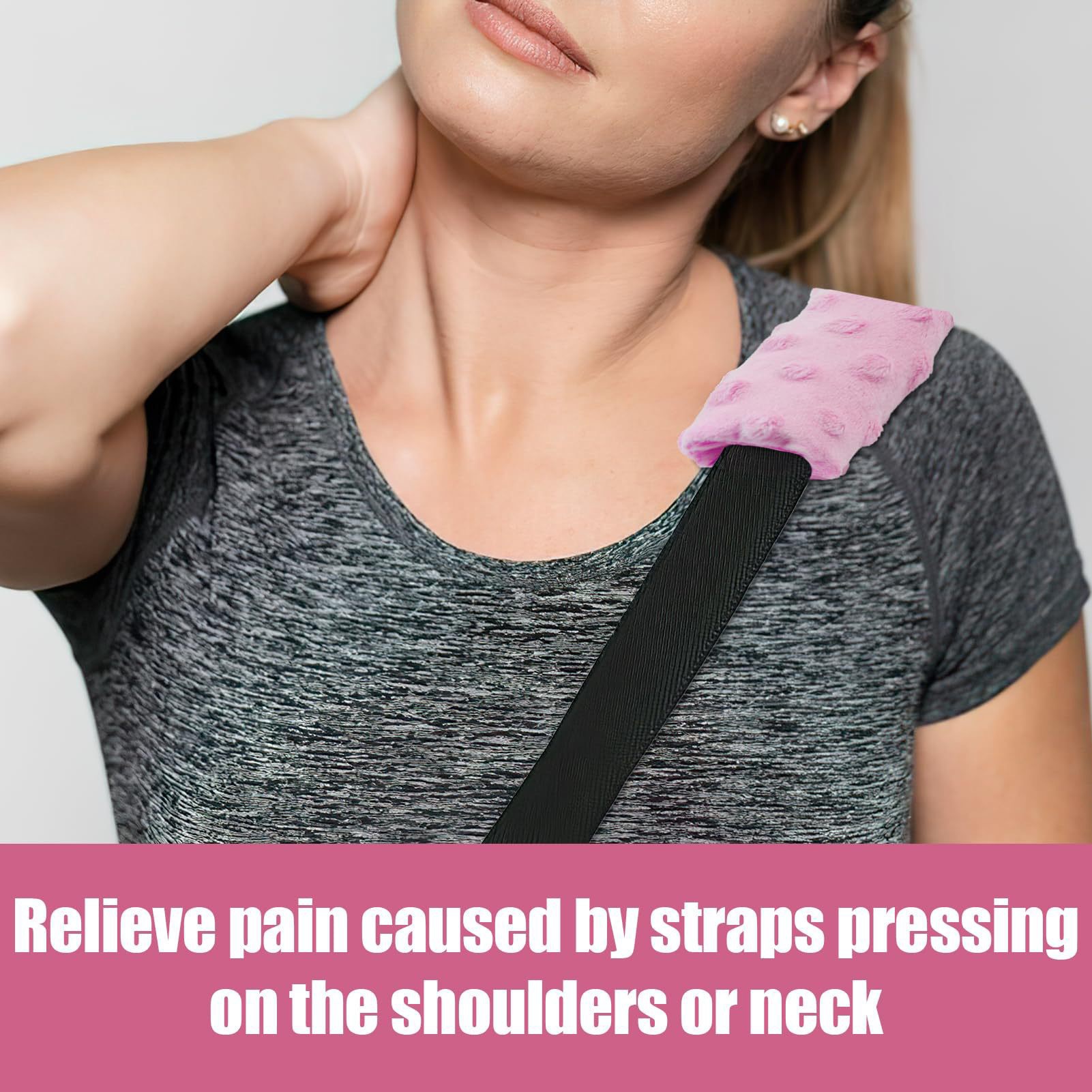 Beanie Fleece Car Shoulder Protector Backpack Shoulder Protector Shoulder Protector Anti-Wear Seat Belt