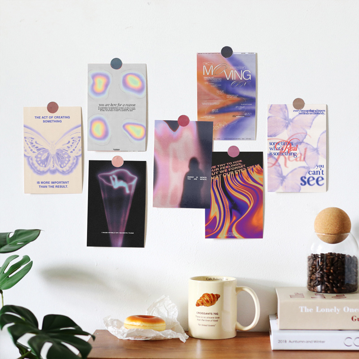 Poster, brand creative cards on wall, decorations, American style, home decor