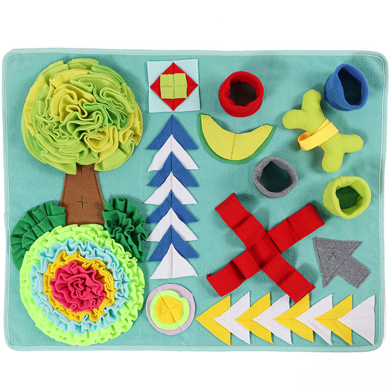 Pet Dog Toy Interactive Sniffing Mat Food Hiding Game - Stress Relief Educational Play Mat For Dogs_voghion.com