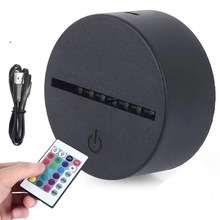 厂家批发亚克力小夜灯座3d小夜灯底座变色可遥控发光底座一件发货