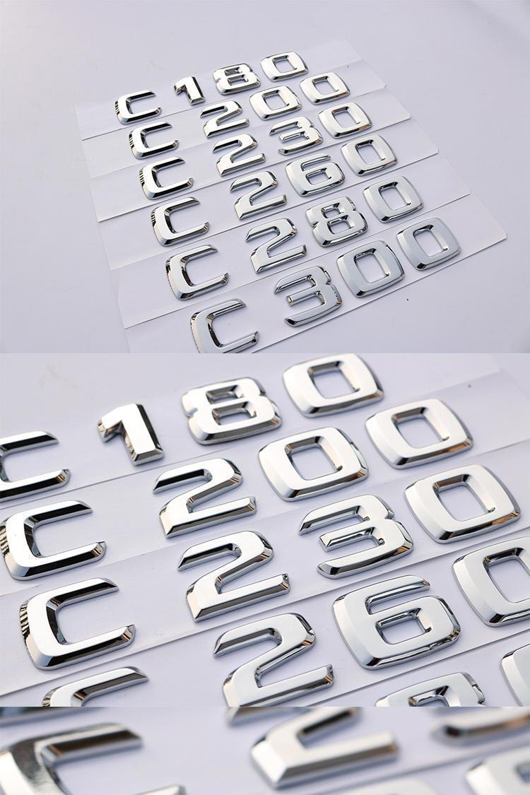 Mercedes-Benz old C-Class C180 C200 C260L C280 C300L modified car emblem and rear badge stickers