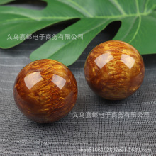 金丝海柳手球 文玩牛角健身手球 树脂仿蜜蜡琥珀手把球 厂家直供