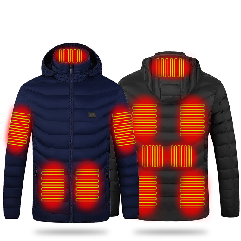 23 zonas, 4 controles, 11 zonas, control dual, nueve zonas, cuatro zonas, control único, ropa de calefacción, ropa de algodón con calefacción de invierno, chaqueta de gran tamaño, ropa de calefacción eléctrica