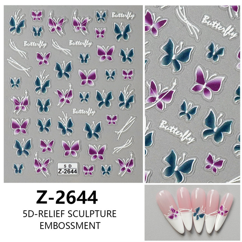 ヨーロッパとアメリカのクリスマスネイルアートステッカー漫画かわいい 5D 立体レリーフステッカー DIY ネイルアートアクセサリー子供のネイルステッカー|undefined