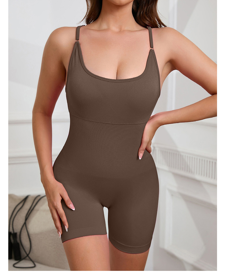 172g Weight Sports Dress Dresses Type Chemical fiber blending Fabric Type Bodysuits Tops Type Gym Occasion Butt Lift Function Fitness Style 22-Color Seamless Yoga Clothes Sexy Beauty Back One-Piece Jumpsuit Fitness Sportswear Women's Bombshell 20