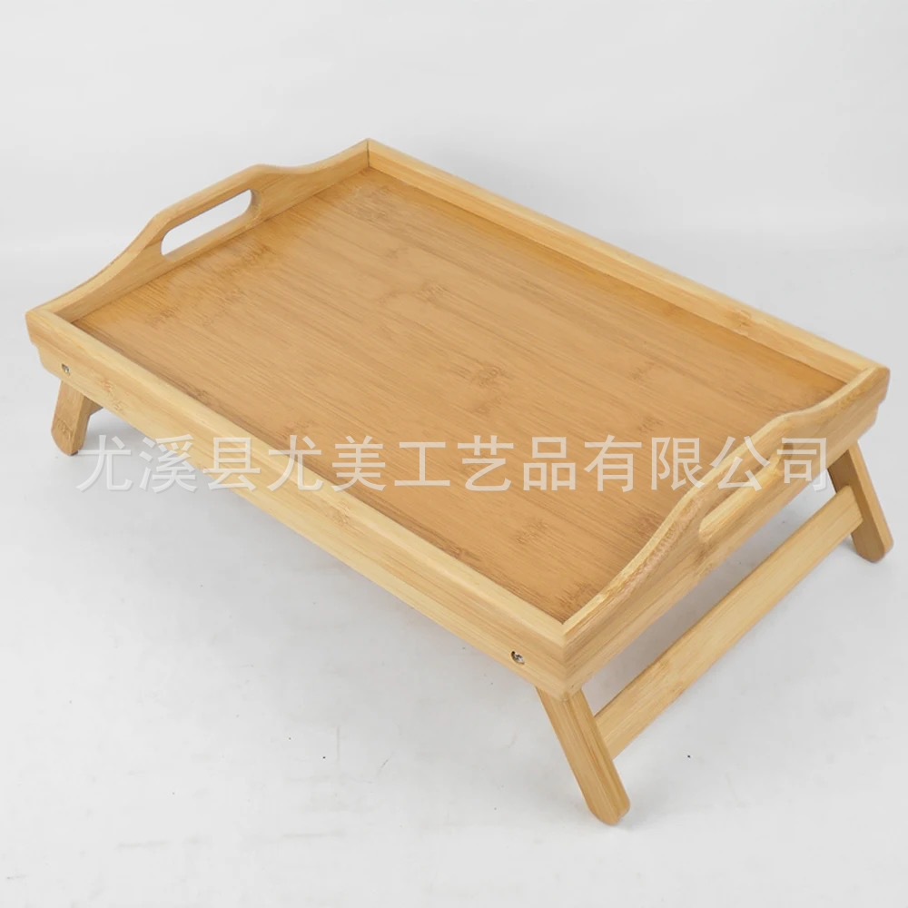 Simple bandeja de cama de bambú pequeña mesa de bambú dormitorio portátil escritorio perezoso pequeño escritorio fábrica al por mayor
