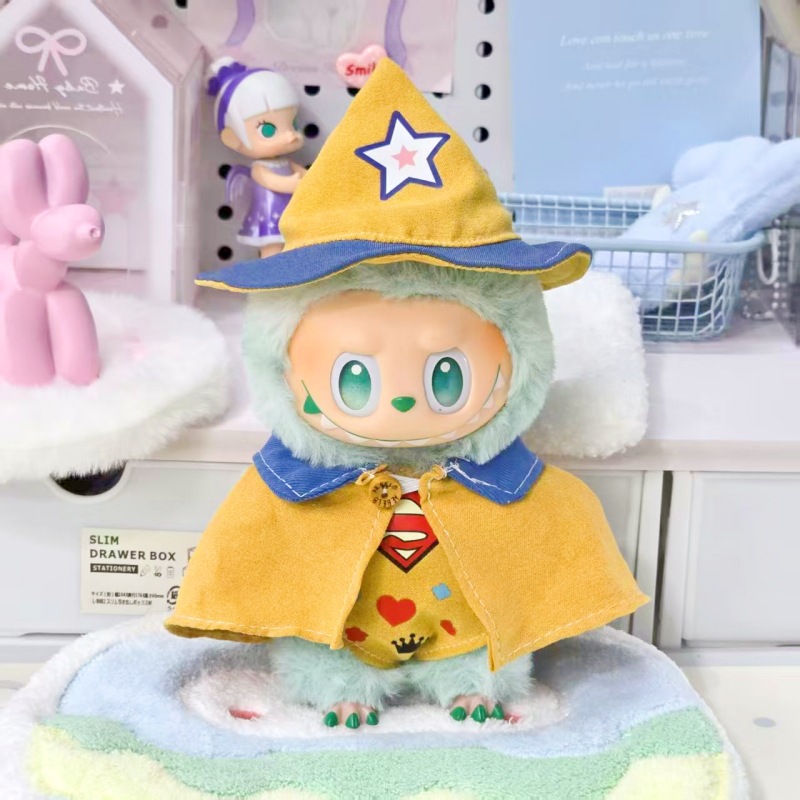 适用于17cm拉布布娃衣3.0前方高能labubu娃衣换装衣服新品超人服