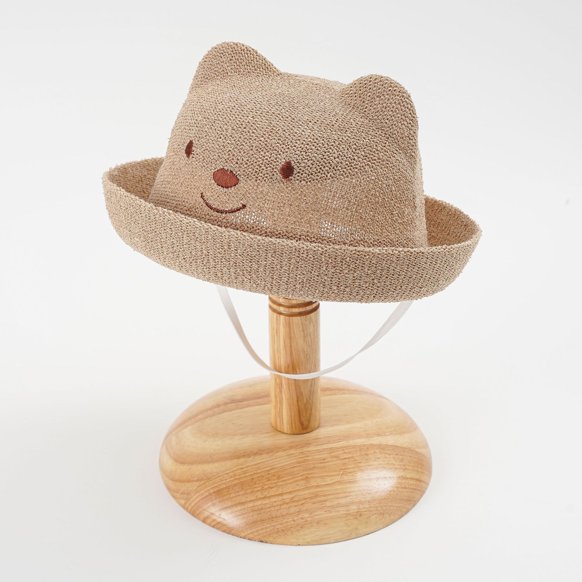 2023 nuevos niños lindo protección solar sombra viaje versátil casual oso sombrero de paja