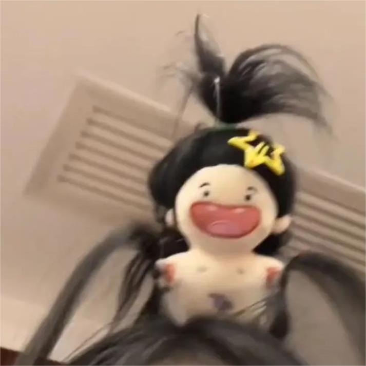 Divertido diadema diente perdido algodón muñeca Linda diversión casera pequeña muñeca horquilla clip tocado novedad