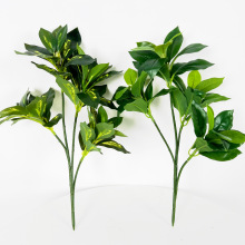 仿真绿植单枝茉莉叶子室内假树户外绿色盆栽软装植物造景装饰摆件