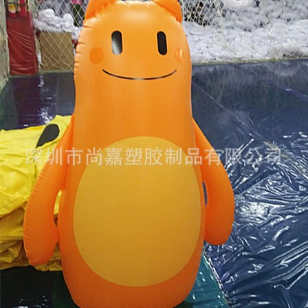 Custom-made PVC inflatable smiling face doll, a non-tipping inflatable boxing column, and a standing sandbag for practicing Muay Thai and other martial arts