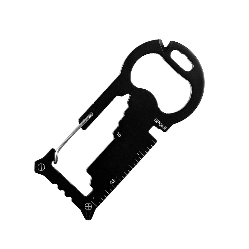다기능 키 체인 액세서리 EDC 렌치 스테인레스 스틸 병따개 휴대용 창조적 인 공예 선물 도구 카드