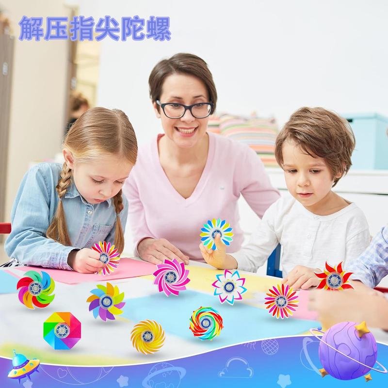创意彩色陀螺亚克力炫彩指尖陀螺旋转陀螺炫酷新奇特小孩减压玩具|undefined