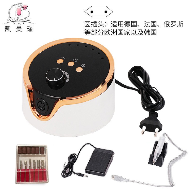 Pulitzador de uñas transfronterizas, pulitador de uñas conveniente de carga, pulitador de uñas profesional de eliminación de piel muerta 45000RPM