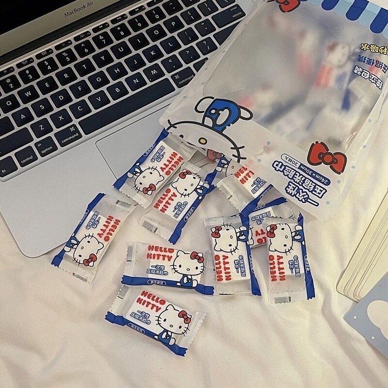 Hello Kitty正版一次性压缩毛巾旅行外出便携式独立小包装洗脸巾|undefined
