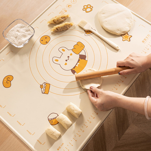 ✅ Silicone Kneading Mat Thickened Food Grade Panel Chopping Board Rolling Pin Household Three-Piece Set and Dough Mat