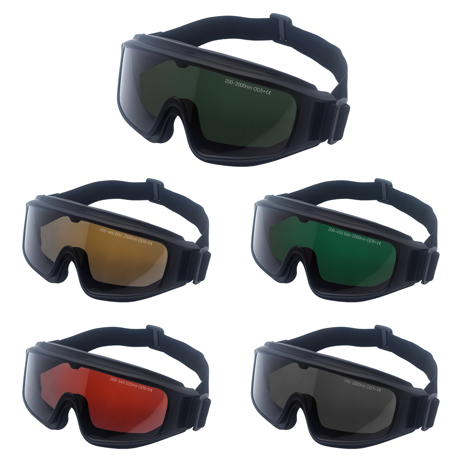 gafas láser rojo, verde, azul, infrarrojos OPT belleza E-luz IPL depilación gafas protectoras soldadura UV gafas de protección