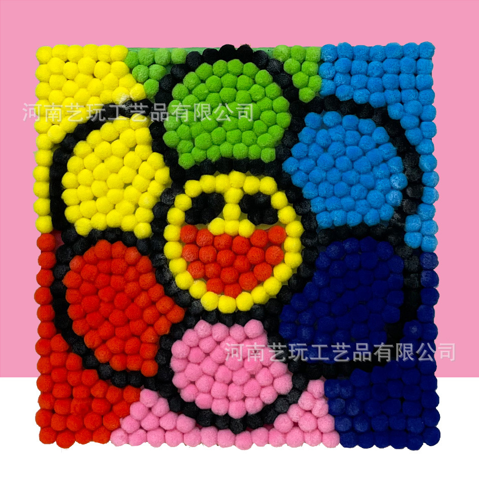 MQH20-029 / 20*20cm（实木内框+画布+毛球材料包）
