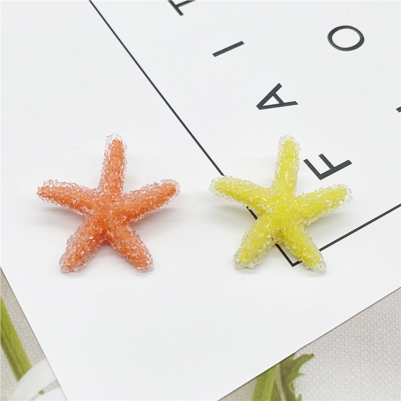 Korean Simple Fashion Candy Color Starfish Earrings display picture 4