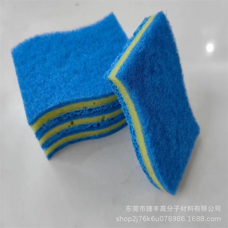 Fuente de la fábrica de estropajo compuesto pulpa de madera esponja de algodón cocina lavavajillas cepillo sartén aceite antiadherente lavavajillas magia limpie