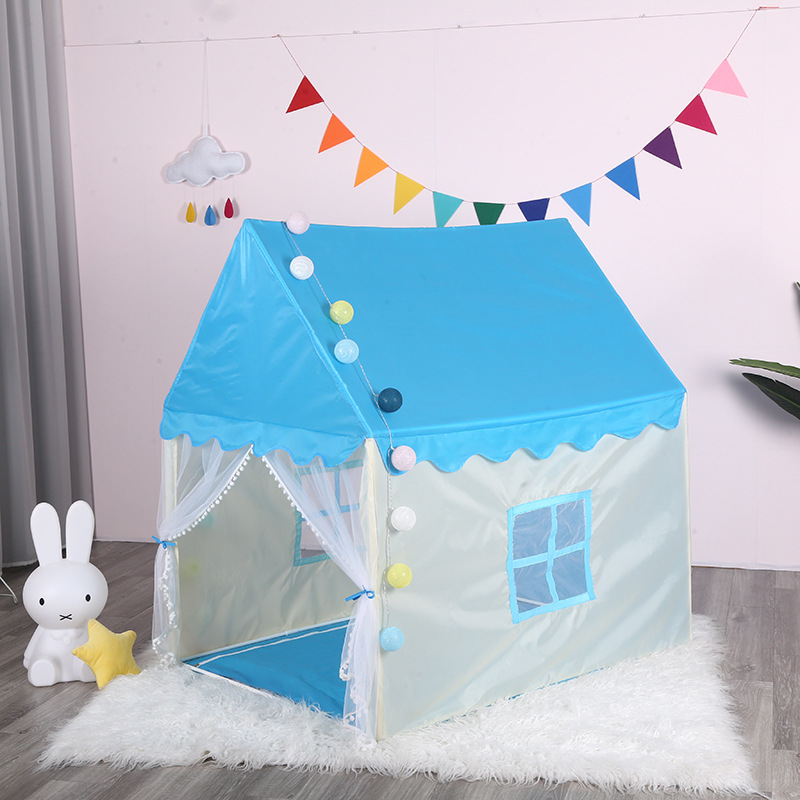 Tienda de campaña infantil para interiores, venta al por mayor transfronteriza, casa de juegos tipo castillo de princesa, casa de juguetes, piscina de bolas, tienda de campaña tipo cama para bebé image 9