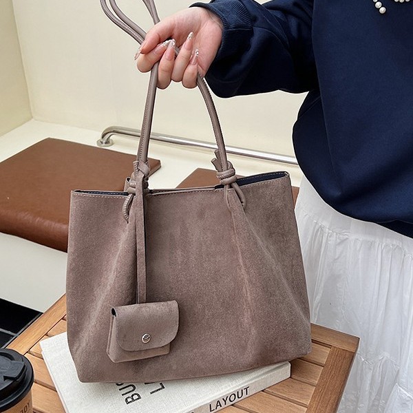 Borsa a spalla stile coreano opaca borsa a secchiello_voghion.com