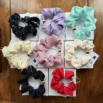Metal Logo Hair Accessory Saç üçün rezinlər