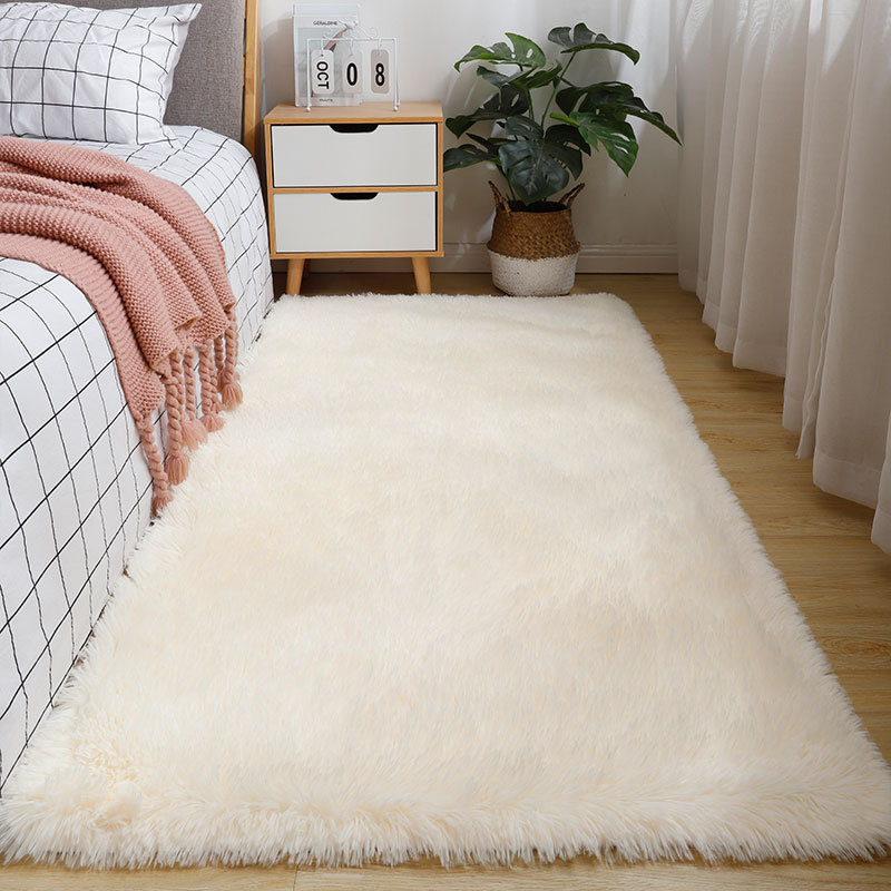 Alfombra de peluche larga estilo nórdico e ins Para lado de la cama sala de estar y sofá Venta al por mayor transfronteriza