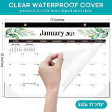 跨境亚马逊26-27年英文版挂历简约创意透明角桌面倒计时日程计划