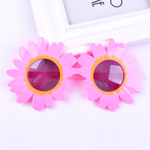 Wholesale internet celebrity Daisy birthday glasses party decoration white flower glasses creative funny selfie props