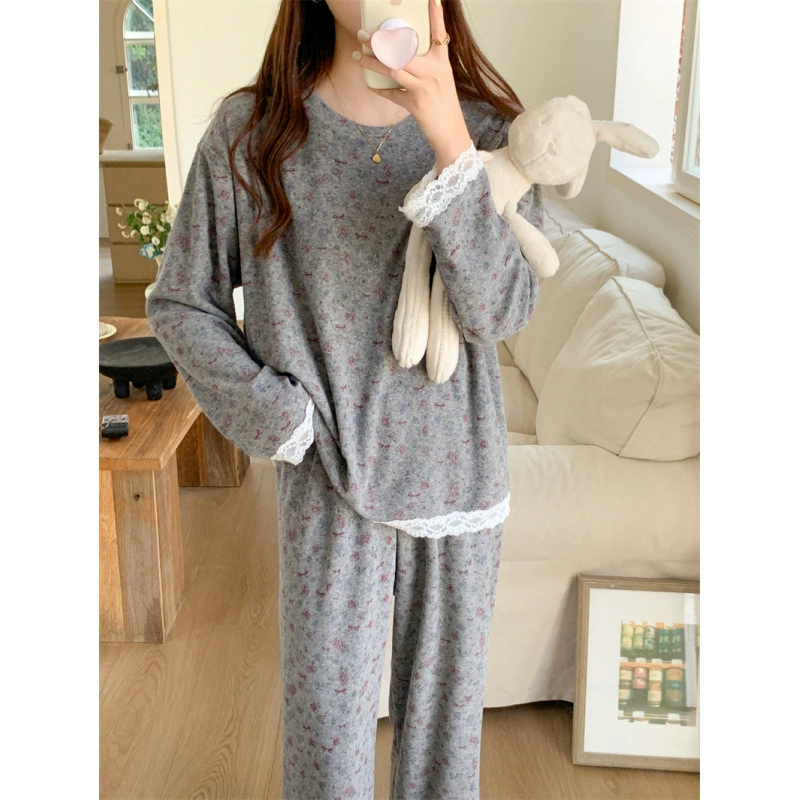 Brand pijama with bow, set for leisure, oversize