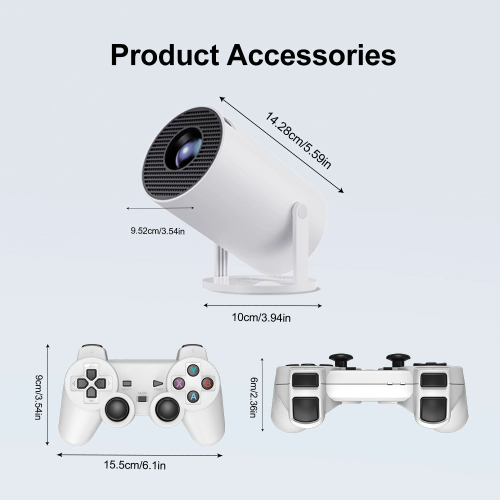 Заводской проектор HY300PRO, проекционный прибор, Android, Wi‑Fi, высокое разрешение, умный портативный кемпинговый проектор