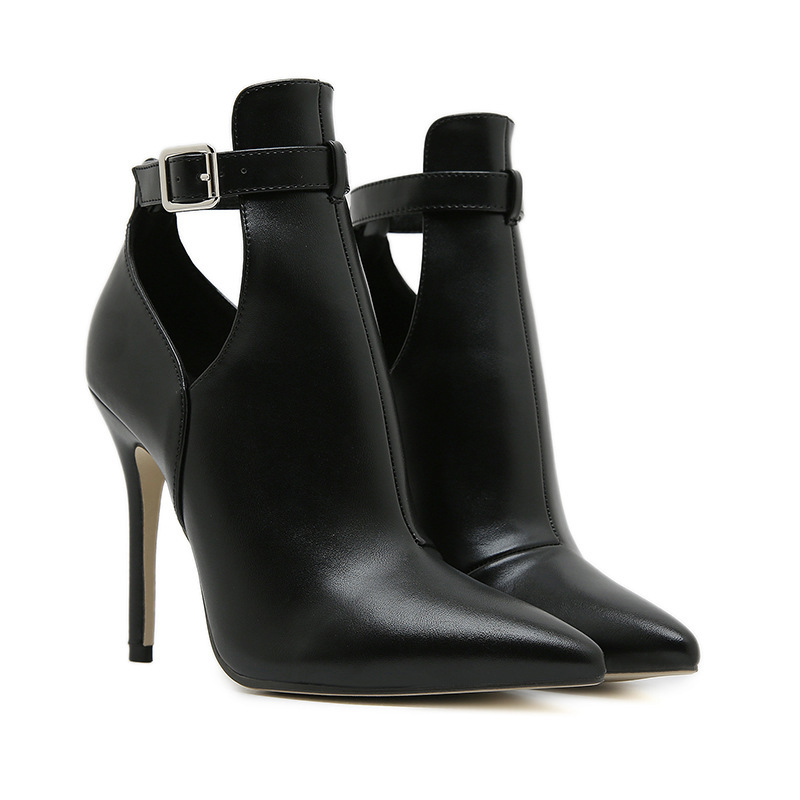 In-Stock 2026 European and American New Style Foreign Trade Pointed Toe Stiletto High Heel Ankle Boots with Belt Buckle Fashion Women's Boots In-Stock 2026 European and American New Style Foreign Trade Pointed Toe Stiletto High Heel Ankle Boots with Belt Buckle Fashion Women's Boots