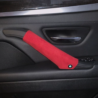 Car Door Interior Handle Modification | Armrest, handle, handle - one-red-suede-leather-item-please-specify-the-vehicle-make-model-and-year