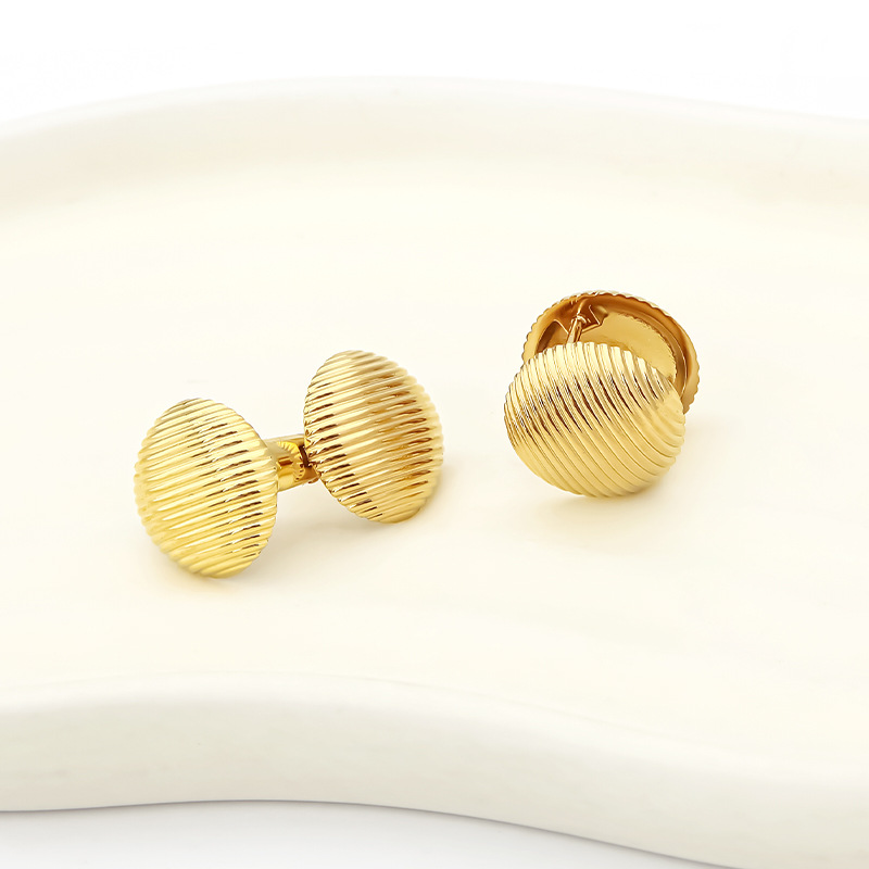 Golden fashionable retro earrings stainless steel