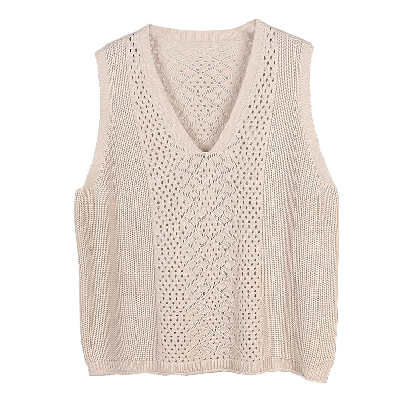 Knitted autumn vest
